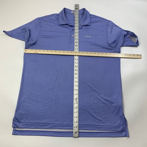 Peter Millar Shirt Mens L Large Blue Summer Comfort Sport Harlow Printed Jersey - Picture 6 of 11